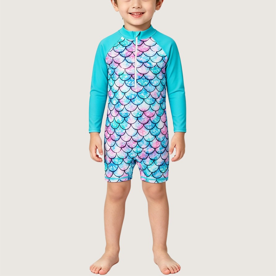 Boys' Cool Mermaid One-Piece Swimsuit
