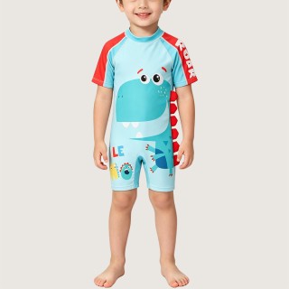 Boys' Unique 3D Fin One-Piece Swimsuit