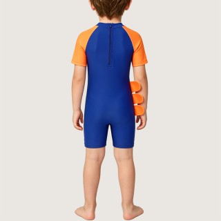 Double Dinosaur Skateboard Print One-Piece Swimsuit