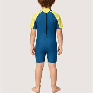 Classic Sailor-Style Color-Block One-Piece Swimsuit