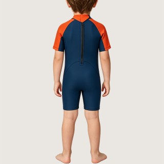 Boys' Color-Block Sun-Protection One-Piece Swimsuit
