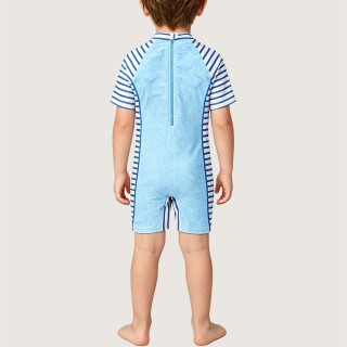 Striped Color-block Dinosaur One-Piece Swimsuit