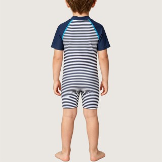 Boys' Nautical-Style Pinstripe One-Piece Swimsuit
