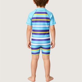 Colorful Multi-Striped Sun-Protection Swimsuit