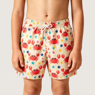 Lively Crab Wrinkle-Resistant Boys' Swim Trunks
