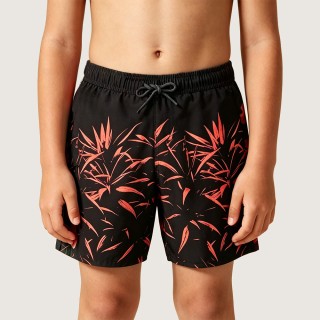High-quality jungle shadow cool black swim trunks