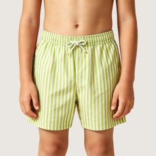 Color-Block Vertical Stripe Beach Shorts