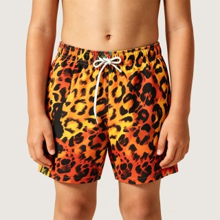 Wild Leopard Print Surf Trunks