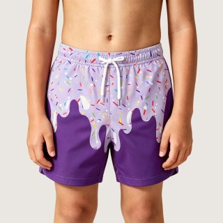 Mystic Purple Fun & Casual Boxer Swim Trunks