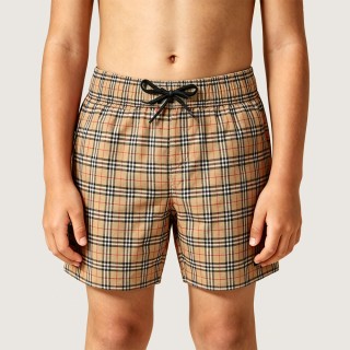 Stylish Plaid Surf Swim Trunks