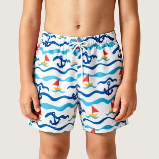New Stylish Anchor-Print Beach Swim Trunks