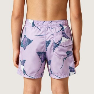 Iridescent Manta Ray High-Stretch Beach Swim Trunks