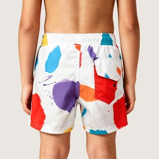Boys' Tie-Dye Colorful Elastic-Waist Swim Trunks