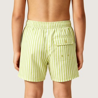 Color-Block Vertical Stripe Beach Shorts