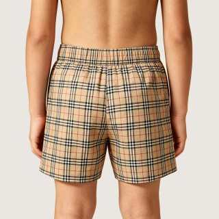 Stylish Plaid Surf Swim Trunks