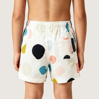 Boys' Stylish Swim Trunks with Artistic Large Polka Dots