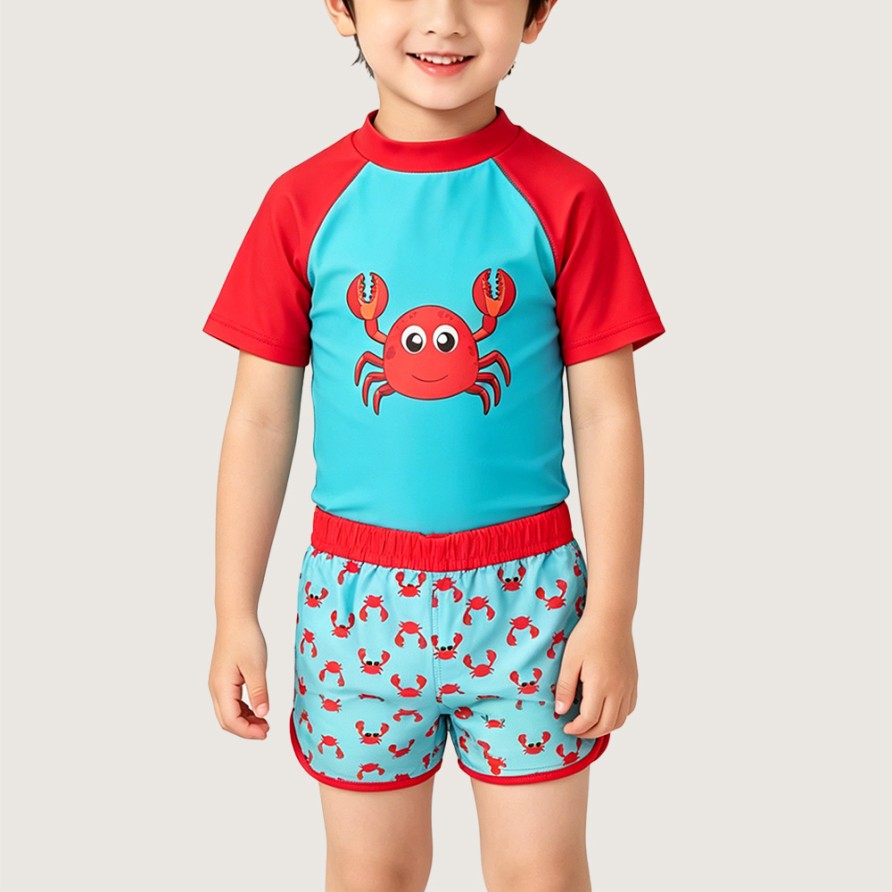 Stylish & Adorable Crab-Themed Two-Piece Swimsuit