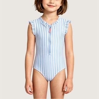 Girls' UV-Protective Sleeveless One-Piece Swimsuit
