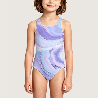 Dreamy Marble-Print One-Piece Swimsuit