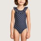 Classic Black and White Polka Dot One-Piece Swimsuit