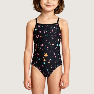 Girls' Star-Print One-Piece Swimsuit