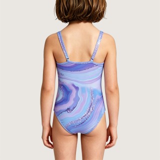 Dreamy Marble-Print One-Piece Swimsuit