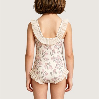 Cute Princess-Style Floral One-Piece Swimsuit