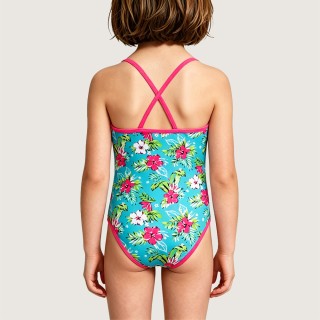 Floral Cross-Back One-Piece Swimsuit