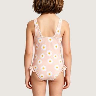 Girls' Sweet Daisy-Print Swimsuit