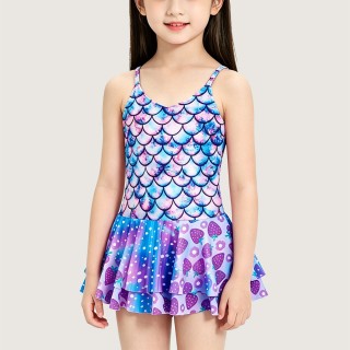 UPF 50+ Sun-Protective Mermaid-Print Swim Skirt