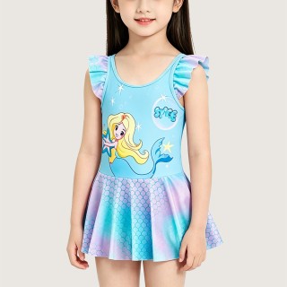 Girls' Comfortable Cotton Swim Skirt with Shorts