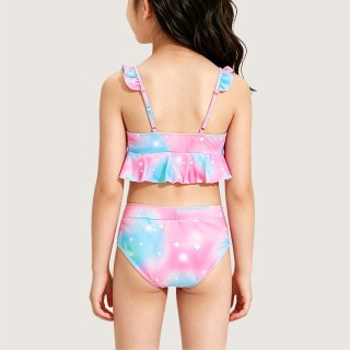 Girls' Iridescent Unicorn Two-Piece Swimsuit