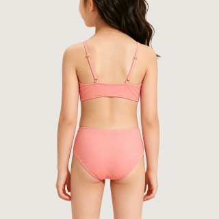 Stylish High-Waisted Two-Piece Swimsuit with Detachable Straps