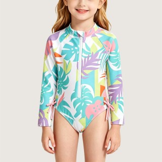 Tropical Print One-Piece Swimsuit