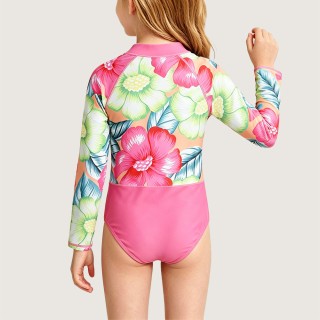 Stylish Quick-Drying Sun-Protective Long-Sleeve One-Piece Swimsuit