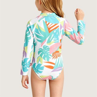 Tropical Print One-Piece Swimsuit